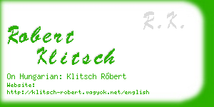 robert klitsch business card